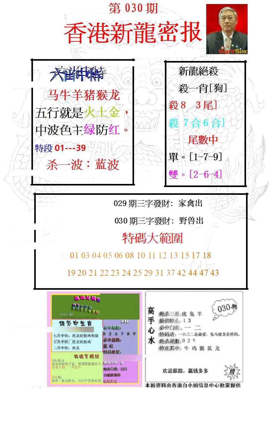 030期新龙密报[图]